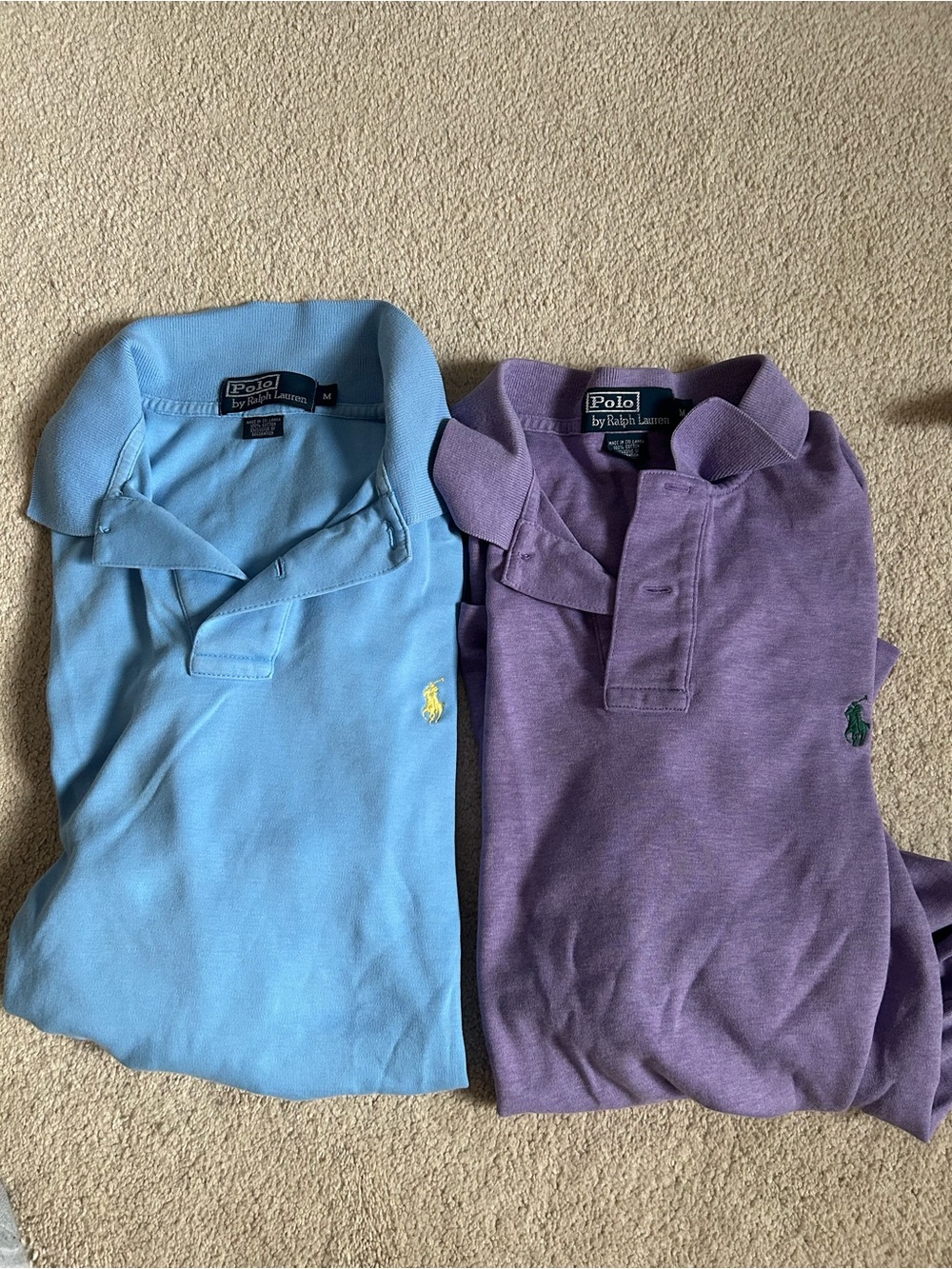 Ralph Lauren Polo Shirts - Light Blue & Purple